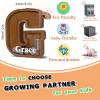 12" Custom Extra Large Wooden Letter Piggy Bank (Laser Engraved Name) Personalized Piggy Bank for Kids Boys Girls Customized Coin Bank Perfect Personalized Gift for Birthday and Festival-G Piggy Bank view 3