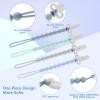 4-Pack Silicone Pacifier Clips with One-Piece Beads for Baby Boys and Girls - Flexible and Rust-Free Holders for Teething Relief and Baby Essentials, Safe for Newborns (Blue) view 3