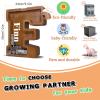 12" Custom Extra Large Wooden Letter Piggy Bank (Laser Engraved Name) Personalized Piggy Bank for Kids Boys Girls Customized Coin Bank Perfect Personalized Gift for Birthday and Festival-F Piggy Bank view 3