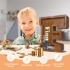 12" Custom Extra Large Wooden Letter Piggy Bank (Laser Engraved Name) Personalized Piggy Bank for Kids Boys Girls Customized Coin Bank Perfect Personalized Gift for Birthday and Festival-F Piggy Bank view 4