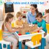 OCATO Toddlers Kids Table and 4 Chairs Set: Activity Table with 152Pcs Large Marble Run Building Blocks Storage All in One Play Sensory Water Tables Sand Tables for Boys Girls 3 4 5 6 Year Old view 2
