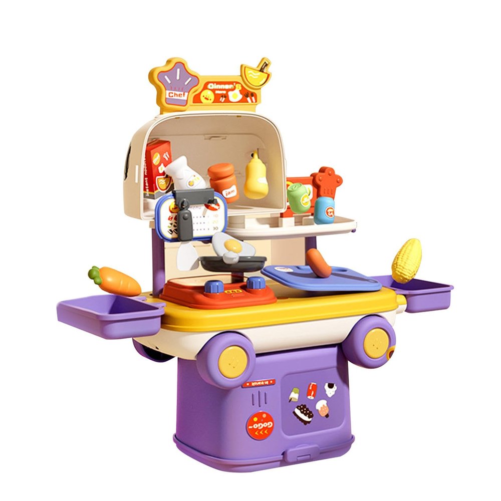 Kids Pretend Playset, Pretend Game, Educational Toy, Easy to Storage, Imaginative Play Chidlren, Kitchen Theme
