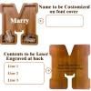 12" Custom Extra Large Wooden Letter Piggy Bank (Laser Engraved Name) Personalized Piggy Bank for Kids Boys Girls Customized Coin Bank Perfect Personalized Gift for Birthday and Festival-M Piggy Bank view 2