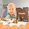 12" Custom Extra Large Wooden Letter Piggy Bank (Laser Engraved Name) Personalized Piggy Bank for Kids Boys Girls Customized Coin Bank Perfect Personalized Gift for Birthday and Festival-M Piggy Bank view 4