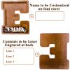 12" Custom Extra Large Wooden Letter Piggy Bank (Laser Engraved Name) Personalized Piggy Bank for Kids Boys Girls Customized Coin Bank Perfect Personalized Gift for Birthday and Festival-E Piggy Bank view 2