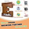 12" Custom Extra Large Wooden Letter Piggy Bank (Laser Engraved Name) Personalized Piggy Bank for Kids Boys Girls Customized Coin Bank Perfect Personalized Gift for Birthday and Festival-E Piggy Bank view 3