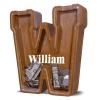 12" Custom Extra Large Wooden Letter Piggy Bank (Laser Engraved Name) Personalized Piggy Bank for Kids Boys Girls Customized Coin Bank Perfect Personalized Gift for Birthday and Festival-W Piggy Bank view 1