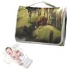 Kigai Cows in A Field Portable Diaper Changing Pad, Travel Diaper Changing Pad for Newborn, Foldable Waterproof Baby Changing Mat with Baby Wipes Pockets view 2