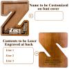12" Custom Extra Large Wooden Letter Piggy Bank (Laser Engraved Name) Personalized Piggy Bank for Kids Boys Girls Customized Coin Bank Perfect Personalized Gift for Birthday and Festival-Z Piggy Bank view 2