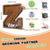 12" Custom Extra Large Wooden Letter Piggy Bank (Laser Engraved Name) Personalized Piggy Bank for Kids Boys Girls Customized Coin Bank Perfect Personalized Gift for Birthday and Festival-Z Piggy Bank view 3