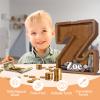 12" Custom Extra Large Wooden Letter Piggy Bank (Laser Engraved Name) Personalized Piggy Bank for Kids Boys Girls Customized Coin Bank Perfect Personalized Gift for Birthday and Festival-Z Piggy Bank view 4
