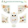 Beright Owl Activity Wall Busy Board Panels, Montessori Sensory Toys, Toddler Learning Activity Center, Perfect for Toddler Playroom & Children's Daycare, White view 3