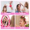 Toddler Vanity Makeup Table Toy with Mirror&ChairKids Vanity Set with Light&MusicPretend Play Makeup Accessories with Hair Dryer ToyGift for Girls and Toddlers2 3 4 5 6Years Old view 3