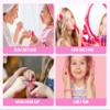 Toddler Vanity Makeup Table Toy with Mirror&ChairKids Vanity Set with Light&MusicPretend Play Makeup Accessories with Hair Dryer ToyGift for Girls and Toddlers2 3 4 5 6Years Old view 4