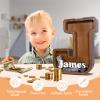 12" Custom Extra Large Wooden Letter Piggy Bank (Laser Engraved Name) Personalized Piggy Bank for Kids Boys Girls Customized Coin Bank Perfect Personalized Gift for Birthday and Festival-J Piggy Bank view 4