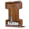 12" Custom Extra Large Wooden Letter Piggy Bank (Laser Engraved Name) Personalized Piggy Bank for Kids Boys Girls Customized Coin Bank Perfect Personalized Gift for Birthday and Festival-I Piggy Bank view 1