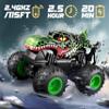 BEZGAR Monster Truck Toys - Remote Control Monster Truck with Light & Music, Dinosaur Toys for Kids, 1:20 Scale RC Truck with 360 Spins and Drifting, Remote Control Car for Boys 4-7 view 2