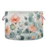 Flradish Watercolor Leaves Flowers Cotton Rope Baske,20" X 20" X 14" Woven Baby Soft Waterproof Laundry Baskets with Handles,Toy Basket for Storage,Living Room,Toy,Blankets,Clothes view 1