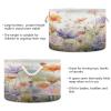 Flradish Colorful Flowers Cotton Rope Baske,20" X 20" X 14" Woven Baby Soft Waterproof Laundry Baskets with Handles,Toy Basket for Storage,Living Room,Toy,Blankets,Clothes view 3
