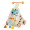 Canuan Wooden Baby Walker, Adjustable Speed Push and Pull Learning Activity Walker, Toddler Push Walker Activity Center Toys with 7 Educational Activities for Boys Girls 1 2 3 Year Old view 1