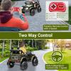 SEHOMY 12V Kids Ride On Truck with Parent Remote, 4 Wheels Battery Powered Electric Car for Kids Toys - 3 Speed, Spring Suspension, LED Lights, Safety Start, Music, Kids Electric Vehicles Dark Green view 3