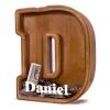 12" Custom Extra Large Wooden Letter Piggy Bank (Laser Engraved Name) Personalized Piggy Bank for Kids Boys Girls Customized Coin Bank Perfect Personalized Gift for Birthday and Festival-D Piggy Bank view 1