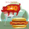 10Pcs Picnic BBQ Party Balloons Hamburger Hot Dog Ketchup Mustard Bottle Balloons for BBQ Picnic Cookout Summer Birthday Baby Shower Party Decorations Supplies view 2