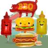 10Pcs Picnic BBQ Party Balloons Hamburger Hot Dog Ketchup Mustard Bottle Balloons for BBQ Picnic Cookout Summer Birthday Baby Shower Party Decorations Supplies view 4