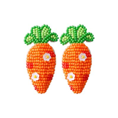 BTAKANPP Three Hole Earring Set Creative Cartoon Style Rice Bead Earrings Easter Holiday Decoration Creepy (Red, One Size), Zg3CyMYMq