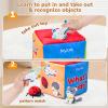 JoyCat Baby Toys 6-12 Months - Mystery Soft Box with 10 Sensory Objects, Rattle, Crinkle Paper, Mirror - What's Inside Box Infant Gifts, Soft Busy Toys 1-2 - Baby Birthday Gifts Boy Girl Chirstmas view 2