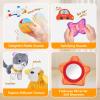JoyCat Baby Toys 6-12 Months - Mystery Soft Box with 10 Sensory Objects, Rattle, Crinkle Paper, Mirror - What's Inside Box Infant Gifts, Soft Busy Toys 1-2 - Baby Birthday Gifts Boy Girl Chirstmas view 4