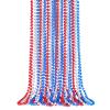 SHAOQINLIN 12 PCS Patriotic Beads Necklaces, 4th of July Bead Necklace, 4th of July Accessories, 33'' Metallic Red/Silver/Blue Party Beads for Patriotic Day, Carnival Party Favors view 1