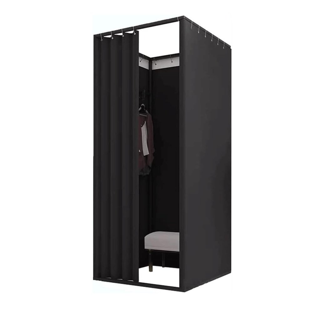 YPDJVLTI Dressing Room Square Changing Room Metal Frame Dressing Room Easy to Assemble Locker Room for Magazine Photography Foldable Changing Room Save Space