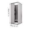 YPDJVLTI Dressing Room Square Changing Room Metal Frame Dressing Room Easy to Assemble Locker Room for Magazine Photography Foldable Changing Room Save Space view 2