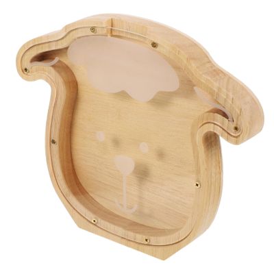 Abaodam Wooden Animal Shape Piggy Bank Cute Decorative Money Box for Boys and Girls Coin Collector Decor