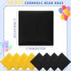 Sotiff 24 Pcs Bean Bags Mini Nylon Cornhole Bean Bags for Kids Tossing Fun Sports Outdoor Family Games Carnival Toy Patriotic Small Beanbag Hand Toss Party Game Supplies for Kid Adult (Black, Yellow) view 2