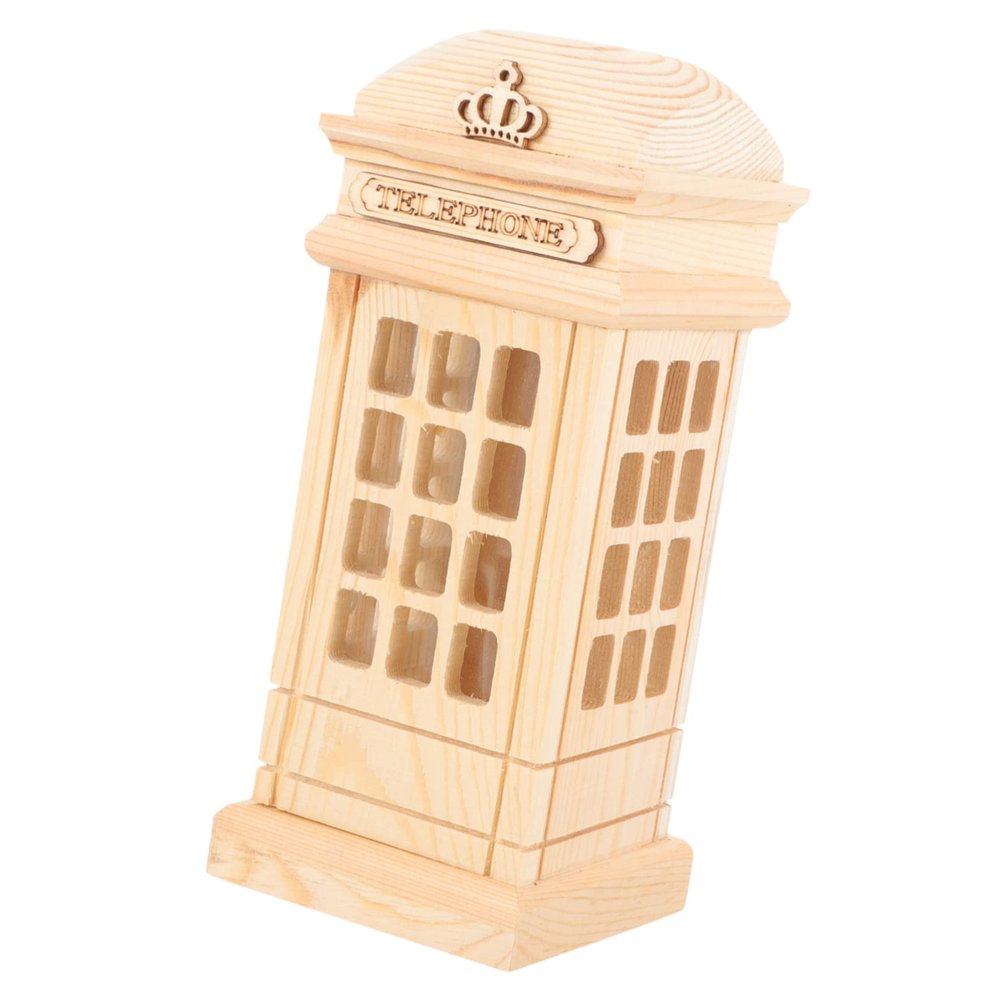 Abaodam Wooden Piggy Bank Boys and Girls Coin Pot DIY Graffiti Money Box for Boys and Girls Change Container Learning Toy