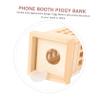 Abaodam Wooden Piggy Bank Boys and Girls Coin Pot DIY Graffiti Money Box for Boys and Girls Change Container Learning Toy view 2
