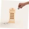 Abaodam Wooden Piggy Bank Boys and Girls Coin Pot DIY Graffiti Money Box for Boys and Girls Change Container Learning Toy view 3