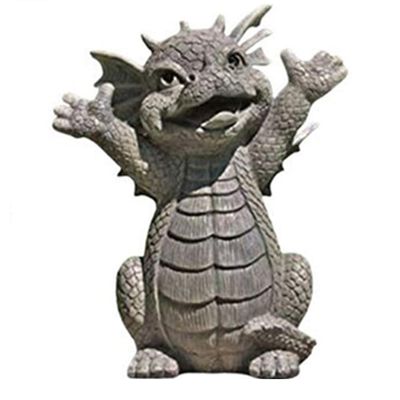 Garden Dragon Meditation Prayer Resin Garden Resin Crafts Decorative Decoration Study Living Room Desktop Decoration All (W65)