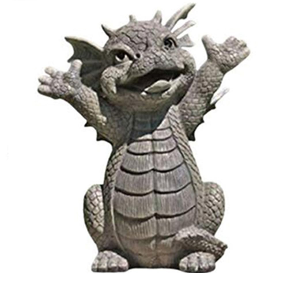 Garden Dragon Meditation Prayer Resin Garden Resin Crafts Decorative Decoration Study Living Room Desktop Decoration All (W65)