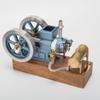 ToysCentral Basics Internal Combustion Engine Model, ENJOMOR 6CC Miniature Fixed-Type Four-Stroke Hit and Miss Gas Engine Model, Experimental Toy for Adults and Kids (RTR Version/Blue) view 2