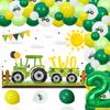 68Pcs Farm Tractor Baby Boy Girl Photography Background Cloth x2 Balloon Garland Arch Kit for Tractor Themed Birthday Party Decor Supplies view 1