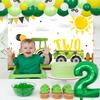 68Pcs Farm Tractor Baby Boy Girl Photography Background Cloth x2 Balloon Garland Arch Kit for Tractor Themed Birthday Party Decor Supplies view 2
