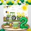 68Pcs Farm Tractor Baby Boy Girl Photography Background Cloth x2 Balloon Garland Arch Kit for Tractor Themed Birthday Party Decor Supplies view 3