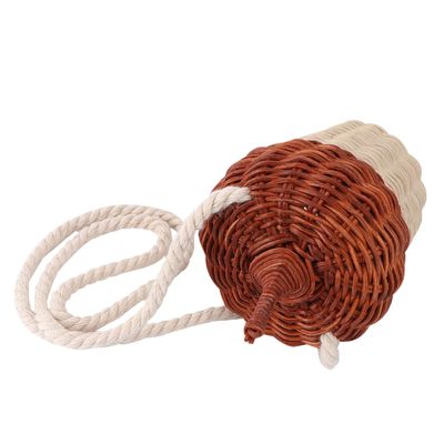 GALPADA Mini Rattan Handheld Bag for Boy Girl Cute Photography Prop with Natural Rattan Material Eye-catching Design for Boys and Girls for Stylish Photoshoots