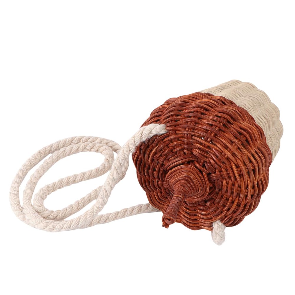 GALPADA Mini Rattan Handheld Bag for Boy Girl Cute Photography Prop with Natural Rattan Material Eye-catching Design for Boys and Girls for Stylish Photoshoots