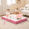 Costzon Climb and Crawl Foam Set, 4-in-1 Convertible Furniture Into Toddler Bed, Sofa, Table, Activity Play Blocks, 8-Piece Lightweight Colorful Interactive Set for Baby and Preschooler (Pink) view 2