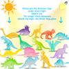 16PCS Glow in Dark Mini Dinosaur Figures for Kids Birthday Party Favors Supplies Dino Cupcake Topper Decoration Goodie Treat Bag Stuffers Pinata Fillers Treasure Carnival Prizes Valentines Day Gifts view 3