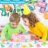 16PCS Glow in Dark Mini Dinosaur Figures for Kids Birthday Party Favors Supplies Dino Cupcake Topper Decoration Goodie Treat Bag Stuffers Pinata Fillers Treasure Carnival Prizes Valentines Day Gifts view 4